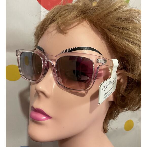 NWT Ophelia Roe Clear Pink Acrylic Frame Sunglasses Unisex - Picture 1 of 14